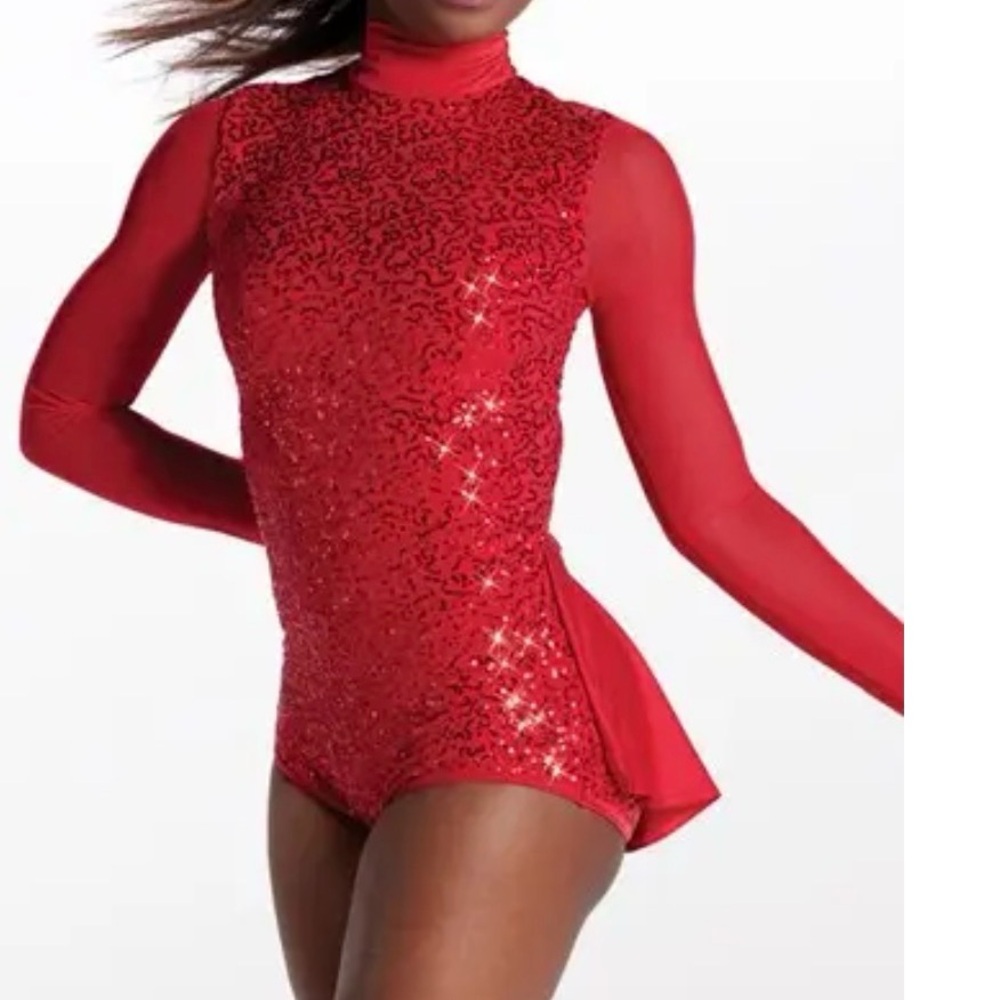 Sequin And Mesh Leotard, LC